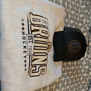Boston Bruins sweater and hat bundle